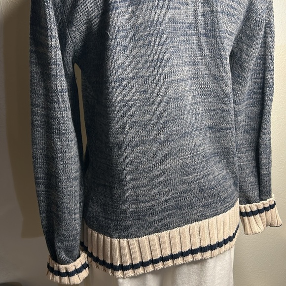 Renu Heathered Navy West Virginia Her Button-Up Work Sock Cardigan Sweater NWT S - Picture 10 of 16